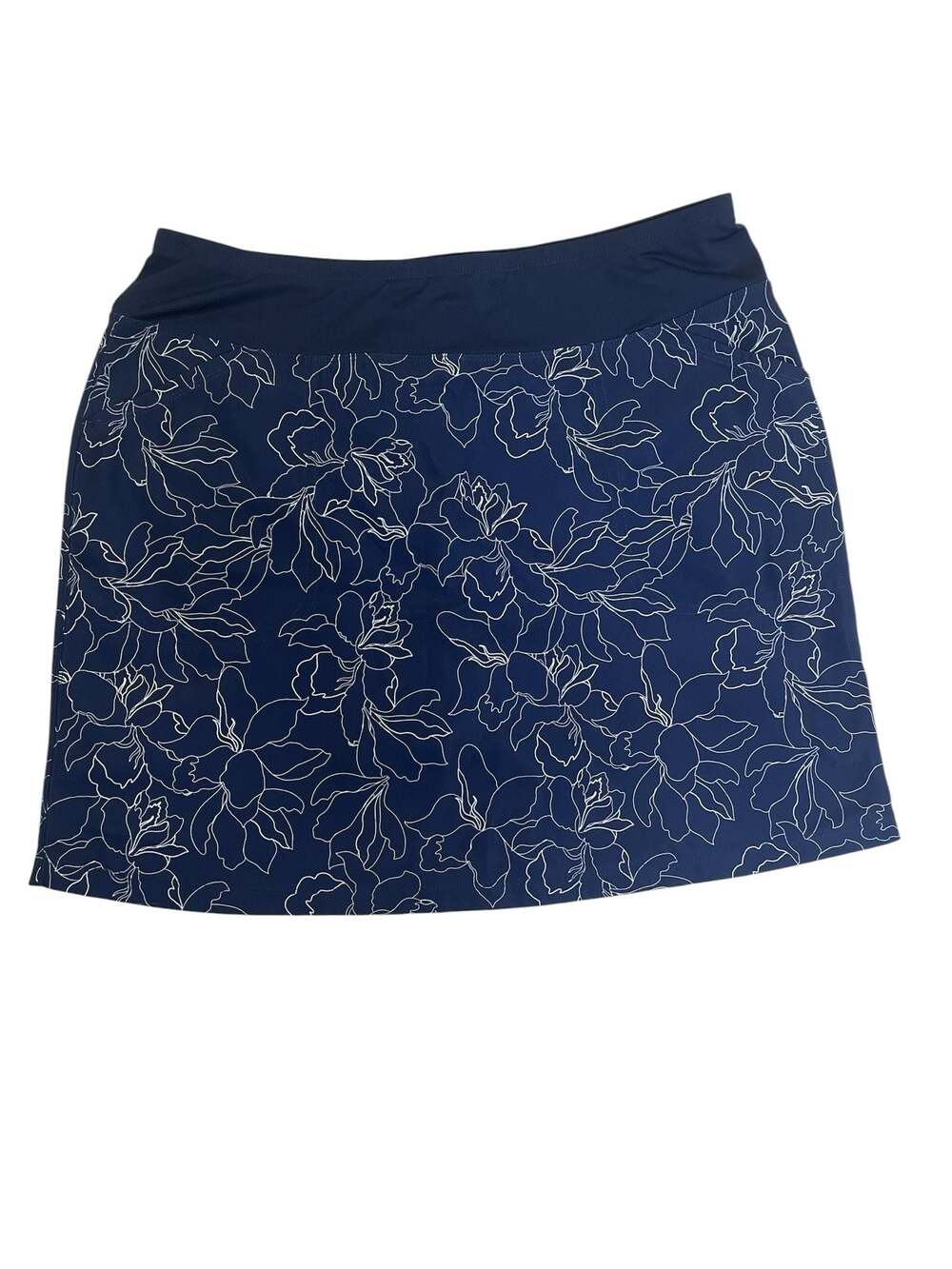 Cypress Club Navy Blue Floral Athletic Skort (FB1)